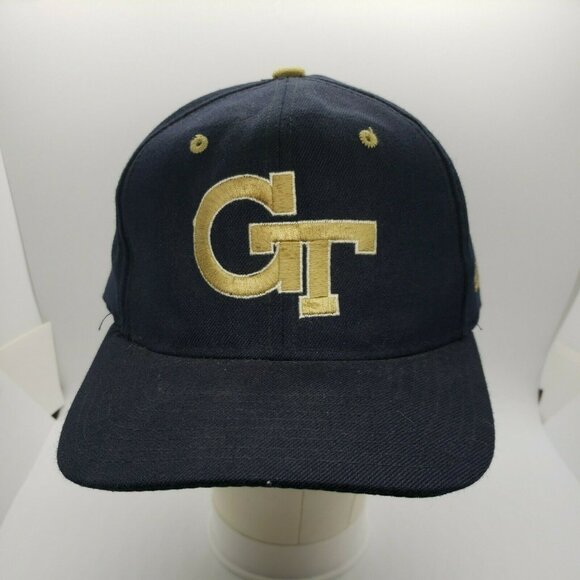 Georgia Tech Starter Cap Hat, Poly & Wool Blend, Fitted StarFit Sz 2, 7-7 3/4 - Picture 1 of 12